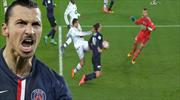 Ibrahimovic yeni bir şey denedi! Bir tek böyle gol atmamıştı...