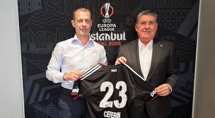 Beşiktaş Başkanı Adalı, UEFA Başkanı Ceferin ile buluştu