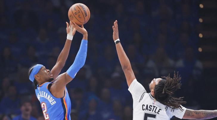 NBA Batı Konferansı finalinde Thunder, Spurs karşısında seriyi 1-1 yaptı